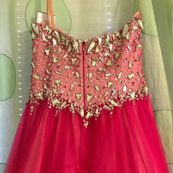 Glamour by Terani Couture Pink Prom Dress - Picture 4 of 8